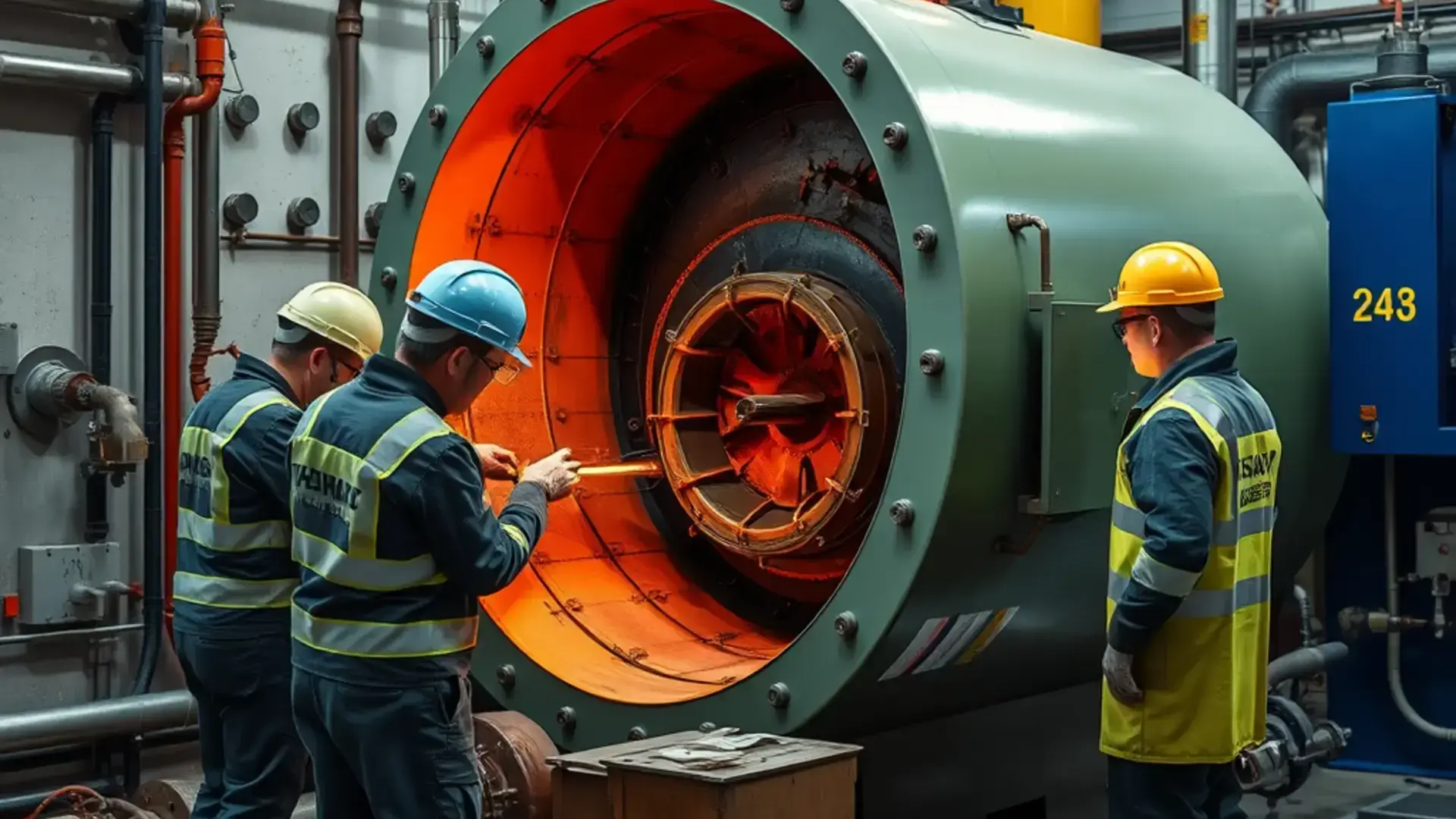 Professional team working together